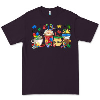 Plum autism awareness day coffee cups Premium Tee - MaliasSmallBusiness