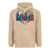 American Mama Heart Heavyweight Hoodie | Teevron