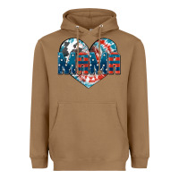 Toasted Coconut American Mama heart Heavyweight Hoodie - FaDigitalArtStudio