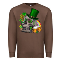 Chestnut St Patrick's Day boho skull Premium Sweatshirt - FaDigitalArtStudio