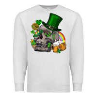 Oatmeal Heather St Patrick's Day boho skull Premium Sweatshirt - FaDigitalArtStudio