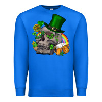 True Royal St Patrick's Day boho skull Premium Sweatshirt - FaDigitalArtStudio