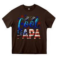 Chocolate Brown Cool Papa American Heavy Core Tee - LillyAllenDesigns