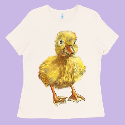 Baby Duck Ladies Tee Designed By Lillyallendesigns
