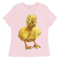 Bubblegum Pink Baby Duck Ladies Tee - LillyAllenDesigns