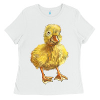 White Baby Duck Ladies Tee - LillyAllenDesigns
