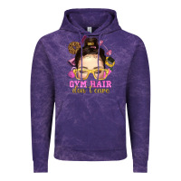 Cloud Purple Messy Bun Gym Hair Don't Care Bbs Vintage Hoodie - BundleAndBundleShop
