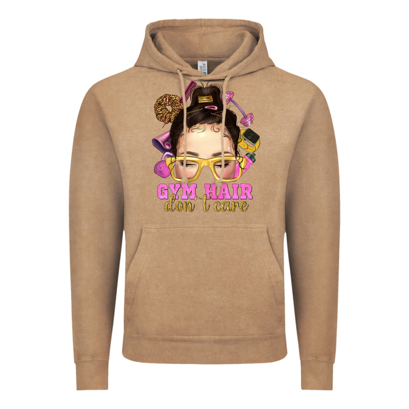 Messy Bun Gym Hair Don't Care Bbs Vintage Hoodie by BundleAndBundleShop | Teevron