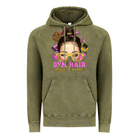 Vintage Olive Messy Bun Gym Hair Don't Care Bbs Vintage Hoodie - BundleAndBundleShop