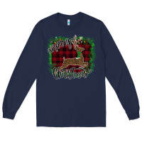 Navy Merry Christmas Deer Long Sleeve Tee - Bettercallsaul