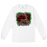 White Merry Christmas Deer Long Sleeve Tee - Bettercallsaul
