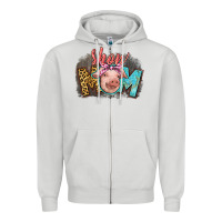 Dove Grey Show mom pig Zipper Hoodie - CowGirlArtShop