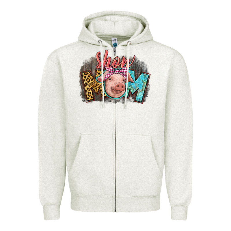 Show Mom Pig Zipper Hoodie by CowGirlArtShop | Teevron