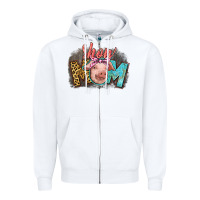 White Show mom pig Zipper Hoodie - CowGirlArtShop
