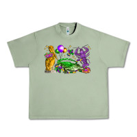 Oil Green mardi gras pelican alligator and crawfish Urban Heavy Tee - LillyAllenDesigns