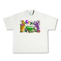 Pistachio mardi gras pelican alligator and crawfish Urban Heavy Tee - LillyAllenDesigns