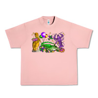 Salmon mardi gras pelican alligator and crawfish Urban Heavy Tee - LillyAllenDesigns
