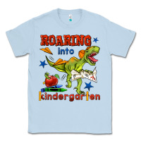 Dusty Blue roaring into kindergarten Classic Tee - BundleAndBundleShop