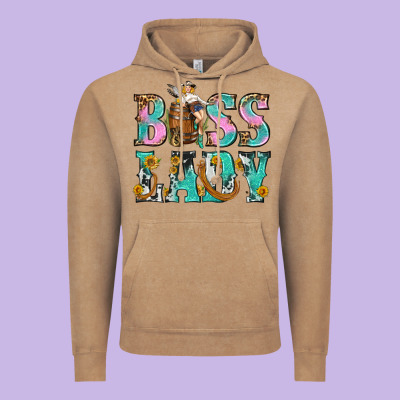 Boss Lady Vintage Hoodie Designed By Bundleandbundleshop