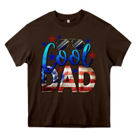 Chocolate Brown Cool American Dad Heavy Core Tee - LillyAllenDesigns