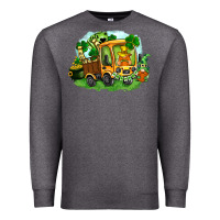 Charcoal Heather truck saint patrick's day Premium Sweatshirt - FaDigitalArtStudio