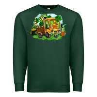 Sports Green truck saint patrick's day Premium Sweatshirt - FaDigitalArtStudio