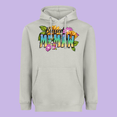 Blessed Memaw Mother's Day Heavyweight Hoodie Designed By Fadigitalartstudio