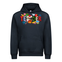 Navy Christmas teacher Urban Hoodie - CowhideDigitalArt