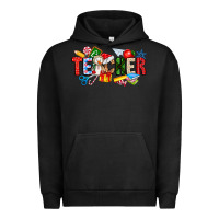 Pigment Black Christmas teacher Urban Hoodie - CowhideDigitalArt