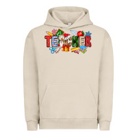 Pigment French Oak Christmas teacher Urban Hoodie - CowhideDigitalArt