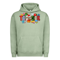Pigment Oil Green Christmas teacher Urban Hoodie - CowhideDigitalArt