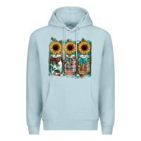 Blue Mist mason jar, sunflower Premium Hoodie - JahusDesignShop