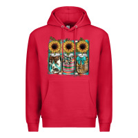 Cardinal mason jar, sunflower Premium Hoodie - JahusDesignShop