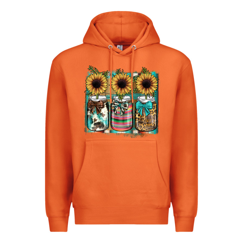 Mason Jar, Sunflower Premium Hoodie by JahusDesignShop | Teevron
