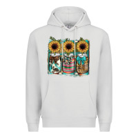 Dove Grey mason jar, sunflower Premium Hoodie - JahusDesignShop