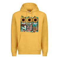 Mustard mason jar, sunflower Premium Hoodie - JahusDesignShop