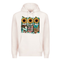 Pale Pink mason jar, sunflower Premium Hoodie - JahusDesignShop
