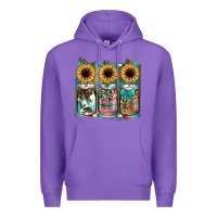 Purple mason jar, sunflower Premium Hoodie - JahusDesignShop