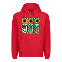 Red mason jar, sunflower Premium Hoodie - JahusDesignShop