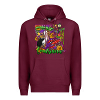 Burgundy louisiana Premium Hoodie - OliviaCreatesArt