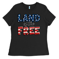 Black Land of the free America Ladies Tee - Jasminsmagicworld