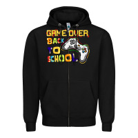 Black Game over back to school Zipper Hoodie - CowGirlArtShop