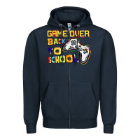 Navy Game over back to school Zipper Hoodie - CowGirlArtShop