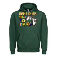 Sports Green Game over back to school Zipper Hoodie - CowGirlArtShop