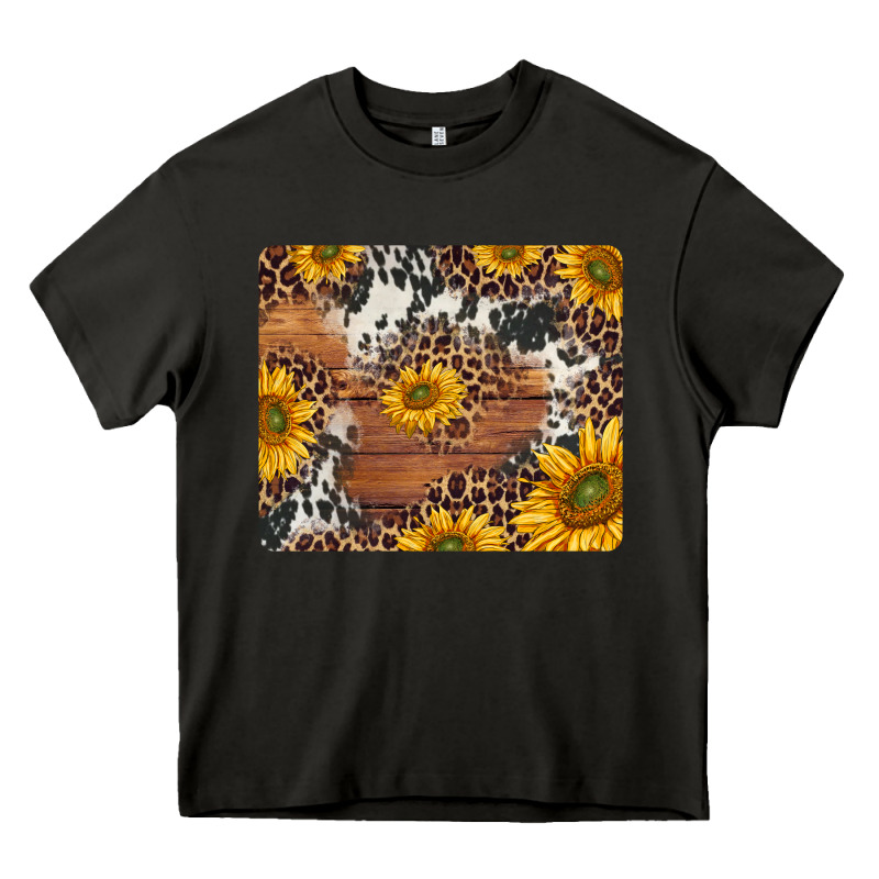 Sunflowers Cowhide Leopard Mousepad Heavy Core Tee by Jasminsmagicworld | Teevron