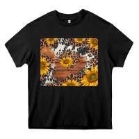 Black sunflowers cowhide leopard mousepad Heavy Core Tee - Jasminsmagicworld