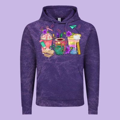 School Girl Coffee Cup Bbs Vintage Hoodie Designed By Bundleandbundleshop