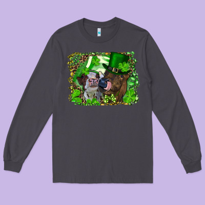 St. Patricks Day Heifers Long Sleeve Tee Designed By Ranaportraitstore