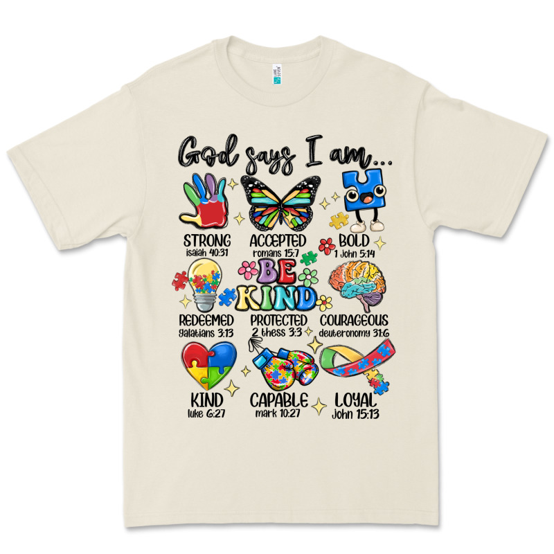 God Says  Am Autism Premium Tee by MaliasSmallBusiness | Teevron