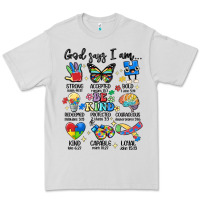 Dove Grey god says  am autism Premium Tee - MaliasSmallBusiness